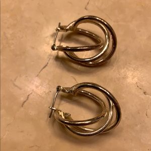 Snap bar silver colored earrings